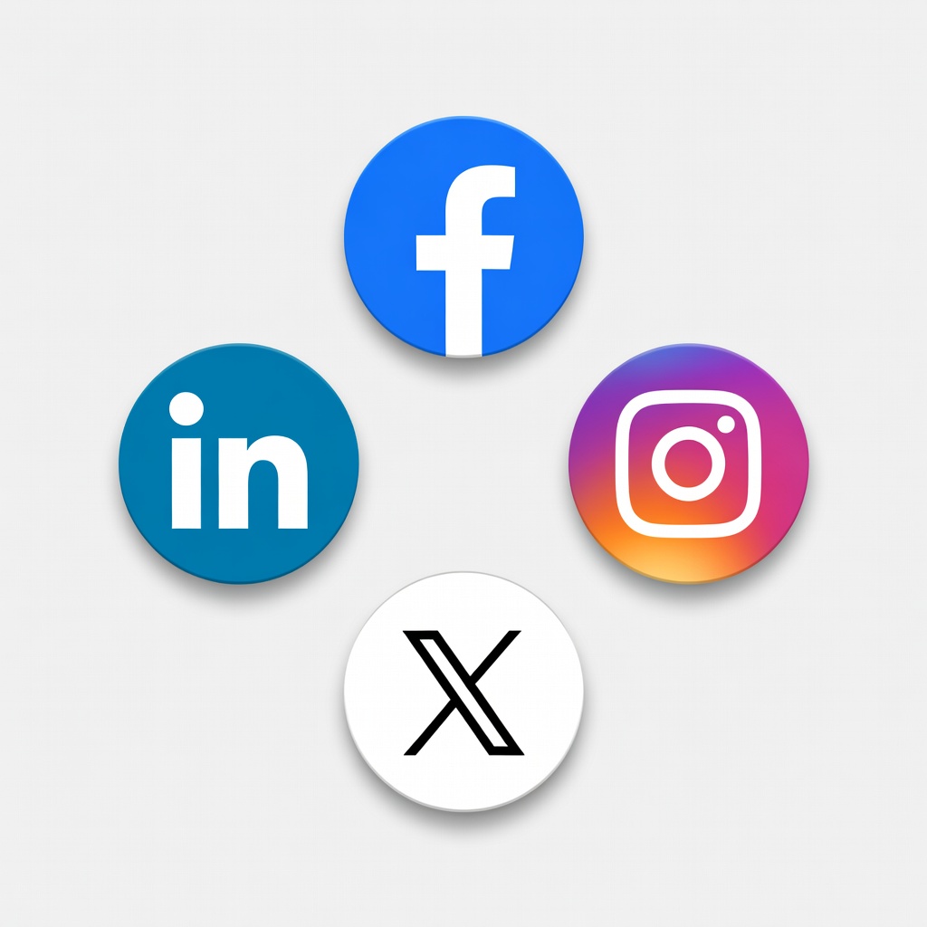 Social media platform icons